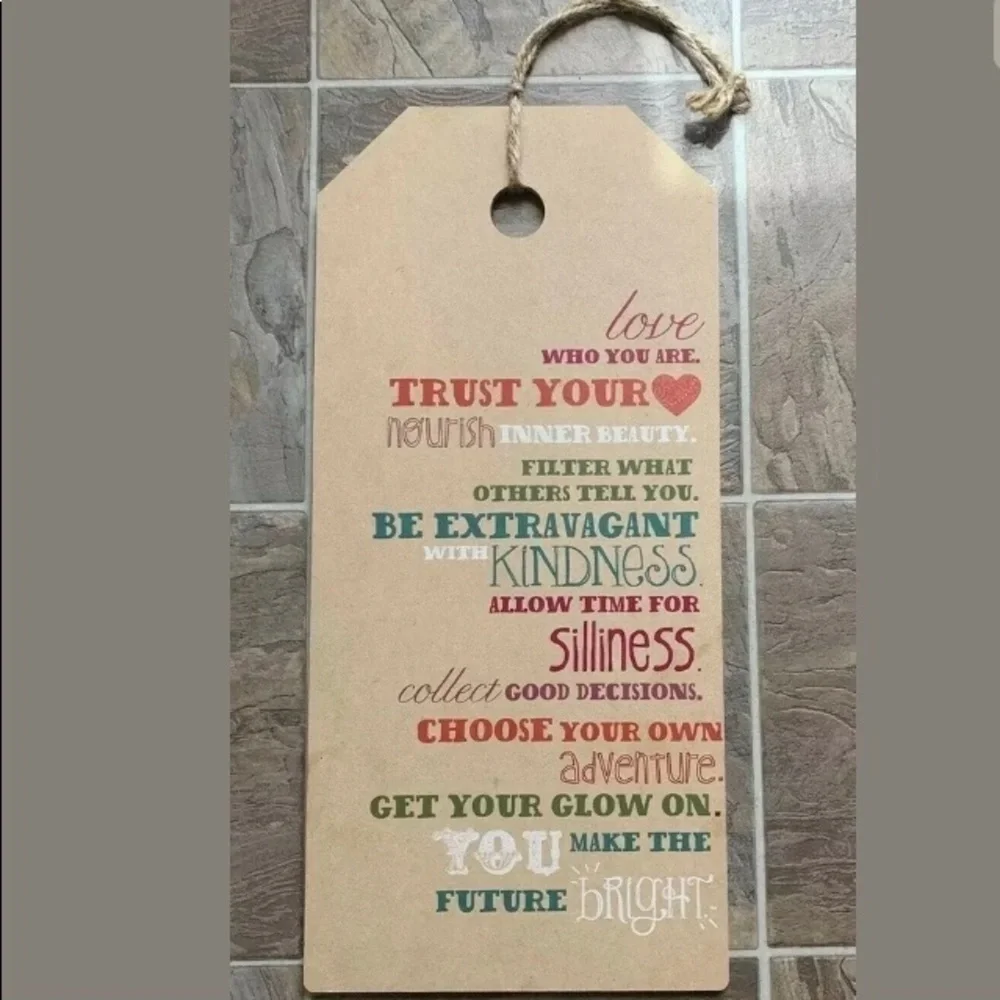 Danielson Design Love Who You Are Wood Wall Tag Decor